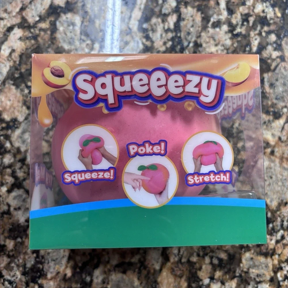 Sunny Days Squeeezy Jumbo Peach Squishy New